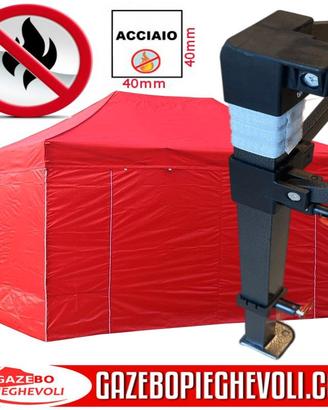 Gazebo 4,5x3 rosso professionale personalizzabile