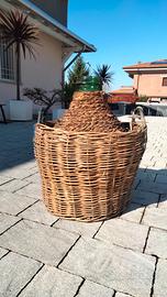 Grande damigiana impagliata vintage fiasco h 105cm