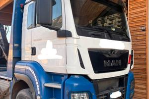 Man TGS trasporto legna con gru 