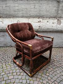 Poltrona in Bamboo design vintage