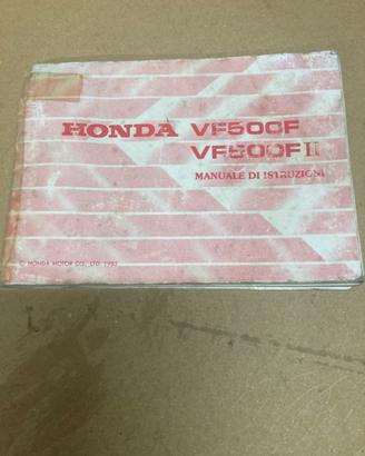 Libretto Manuale di Istruzioni per Honda VF 500 F