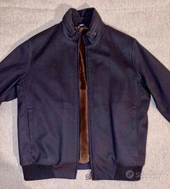 Loro Piana Bomber NavyBaby Cashmere & Castorino XL