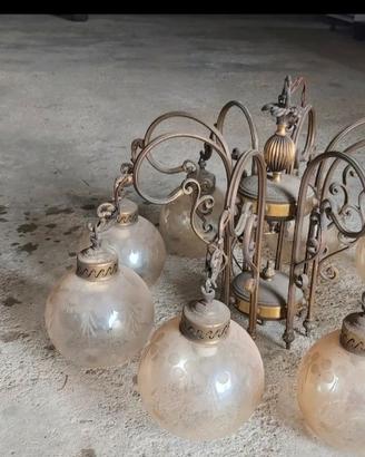 lampadario in ottone 