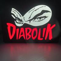 Lampada LED 3D Diabolik Insegna Luminosa Artigiana