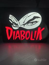Lampada LED 3D Diabolik Insegna Luminosa Artigiana