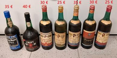 Lotto 7 Bottiglie Rare da Collezione