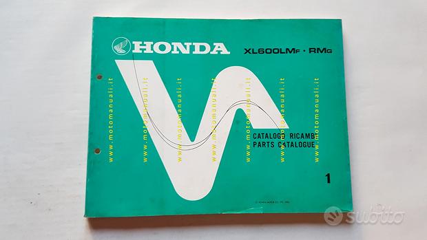 Honda XL 125 350 500 600 XR XRV catalogo ricambi