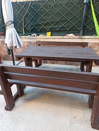 tavolo da giardino con panche