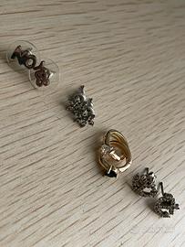 Lotto orecchini donna dorati e argentati