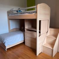 Cametetta completa con letto castello a L