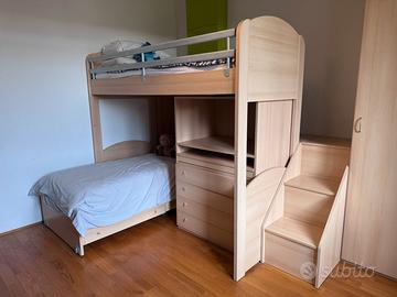 Cametetta completa con letto castello a L