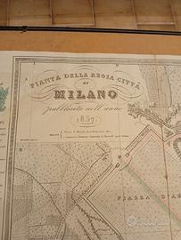 Pianta della regia città di Milano 1857
