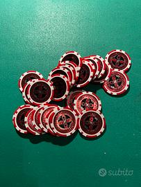 25 Fiches cips poker professionali