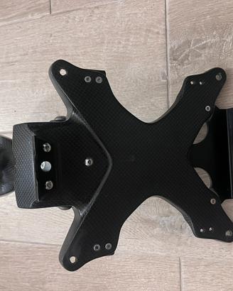 Porta targa carbonio