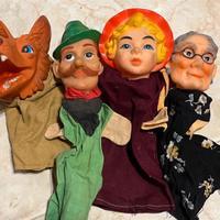 Marionette da mano Vintage per teatrino anni 70