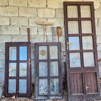 porta e finestra 2 ante in legno stile inglese 