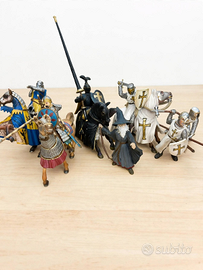 "Lotto 7 cavalieri Schleich originali anni 2000 - 