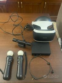 PlayStation VR PS4 completo + 4 giochi + 2 Move