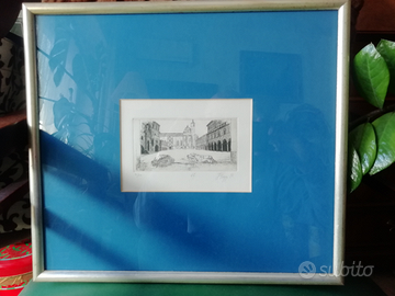 Quadro arte inchiostro di china astratto