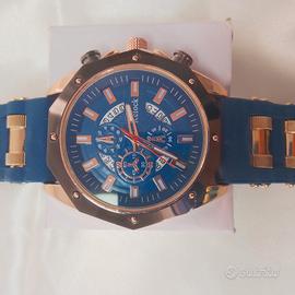 orologio cronografo uomo cassa dorata nuovo