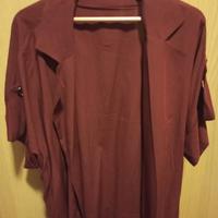 camicia kimono bordeaux Oltre in viscosa. Tg XL