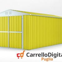 Box garage auto in Acciaio 327x611cm 19mq giallo