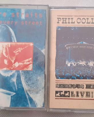  2 audiocassette di Phil Collins e Dire Straits