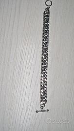 Bracciale uomo acciaio - stile elegante, catena
