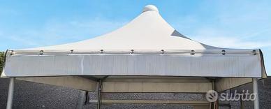 Gazebo Fisso con copertura telonata - bianco