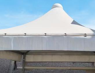 Gazebo Fisso con copertura telonata - bianco