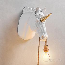 Lampada Unicorno Bianco/Oro