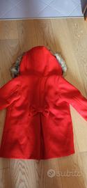 cappotto rosso bambina 4/5 anni