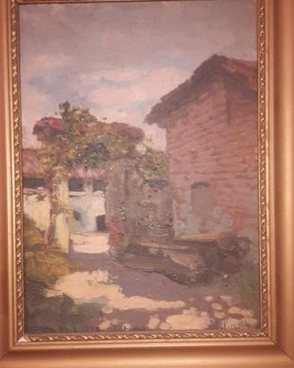 PITTURA SU CARTONCINO,CLELIA ROMAN, 24-6 1927