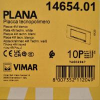 placche 4M bianco vimar plana