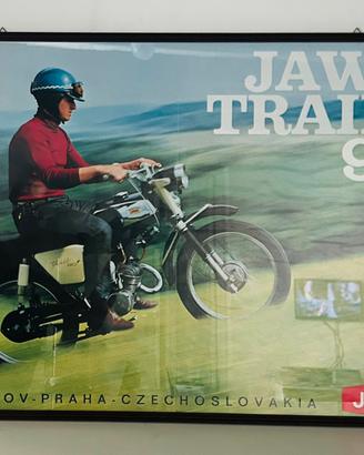 Quadro poster primi anni 70 orig. JAWA TRAIL 90