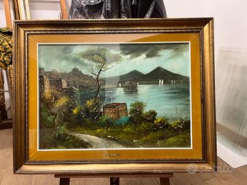Quadro Antonio Carriello veduta golfo di Napoli
