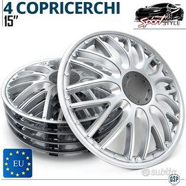 Copricerchi da 15 Pollici Coppette Sportive Silver