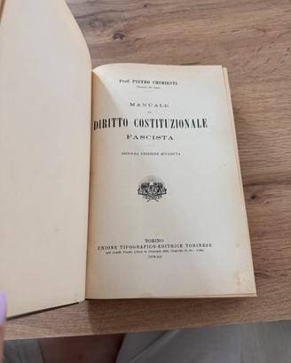 Manuale di Diritto Costituzionale Fascista - 1934