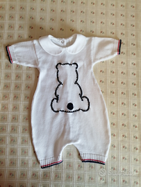Body estivo neonato bianco blu marca Baby Baby