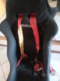 2 sedili rally anni 80 Sparco cinture sabelt
