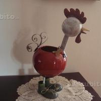 Originale vaso portafiori a forma di gallo