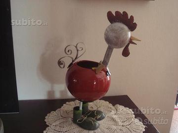 Originale vaso portafiori a forma di gallo