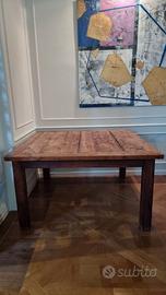Tavolo Artigianale in Legno massello.140×140 cm