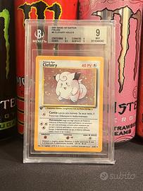 Pokemon Set Base 1 edizione Clefairy BGS 9