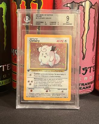 Pokemon Set Base 1 edizione Clefairy BGS 9