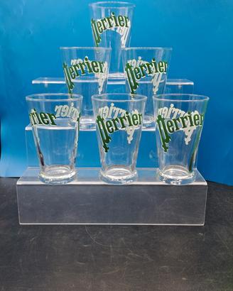 set 6 bicchieri pubblicitari acqua Perrier