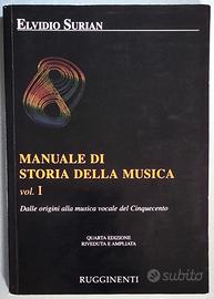 Manuale di storia della musica volume 1