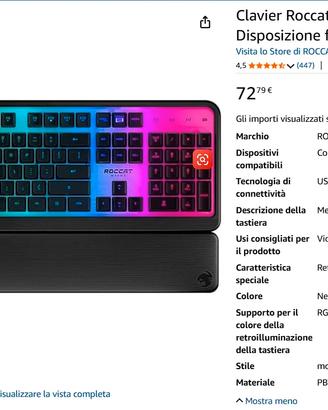 Tastiera gaming RGB Roccat Magma AZERTY