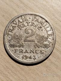 Moneta da 2 Franchi del 1943