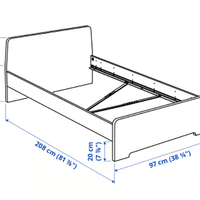 Letto singolo ikea + doghe
